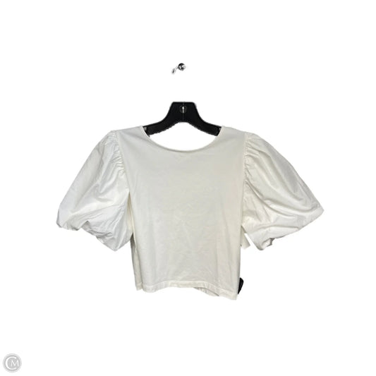 Top Short Sleeve By A New Day In Ivory, Size: M