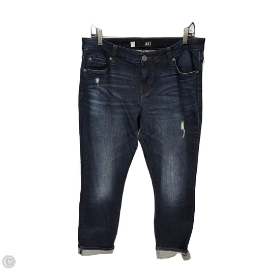 Jeans Boyfriend By Kut In Blue Denim, Size: 10