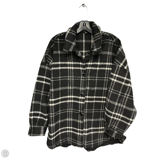 Jacket Shirt By Gibson In Black & White, Size: L