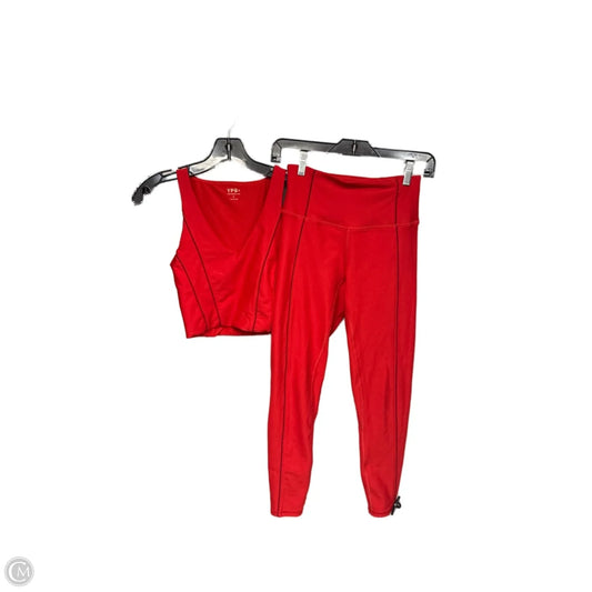 Athletic Pants 2pc By Ypb In Red, Size: S