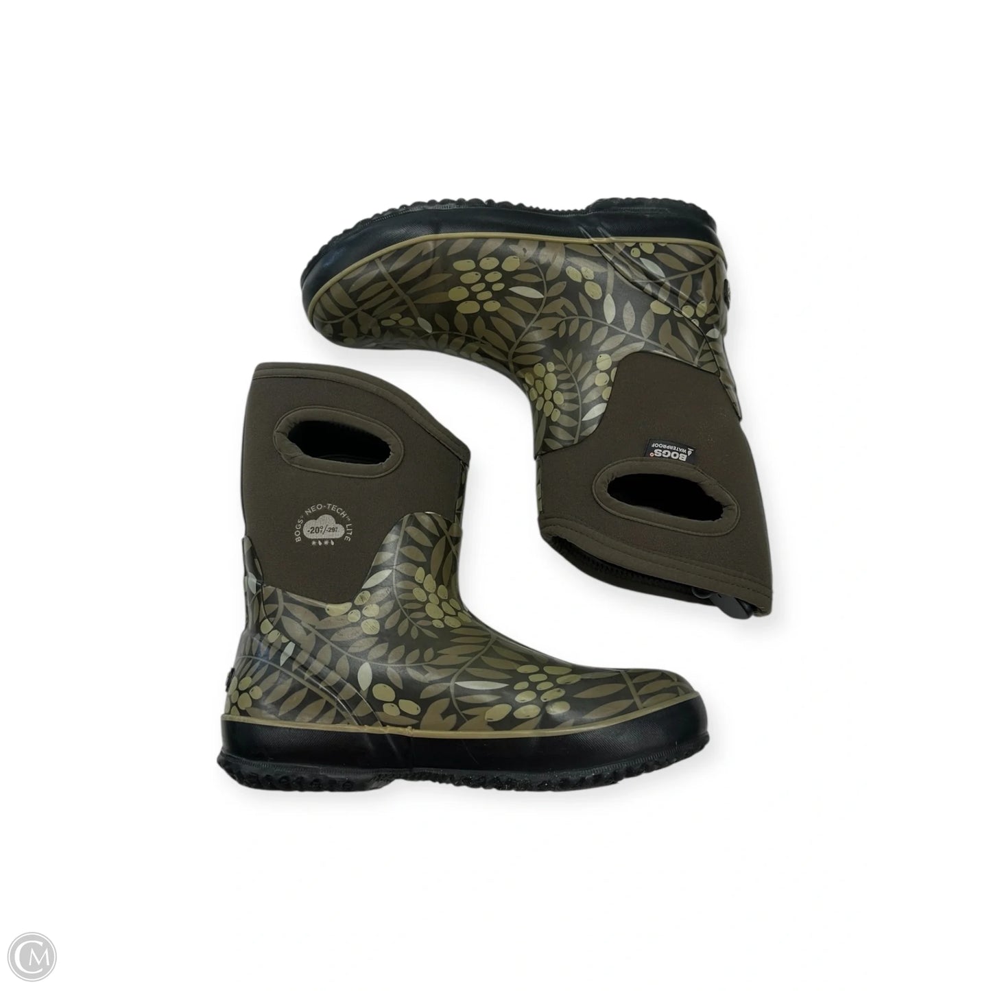 Boots Ankle Flats By Bogs In Green, Size: 8