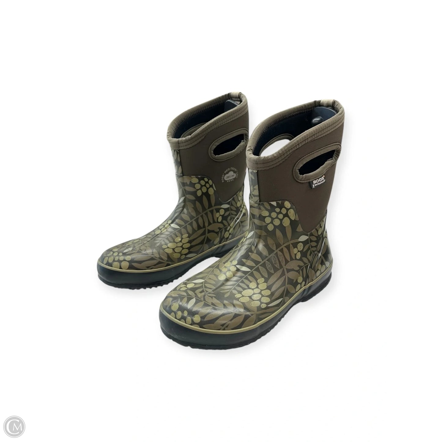 Boots Ankle Flats By Bogs In Green, Size: 8