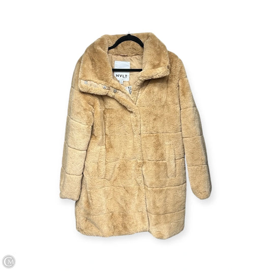 Jacket Faux Fur & Sherpa By Clothes Mentor In Tan, Size: L