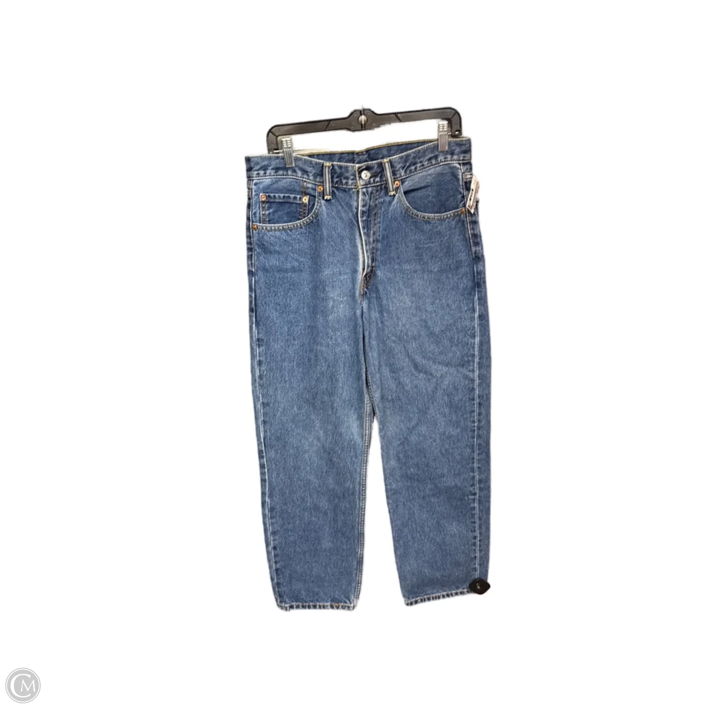 Jeans Straight By Levis In Blue Denim, Size: 16