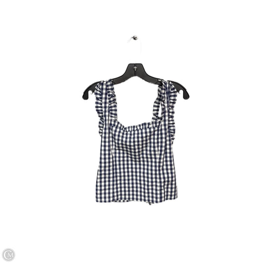 Top Sleeveless By J. Crew In Blue & White, Size: S