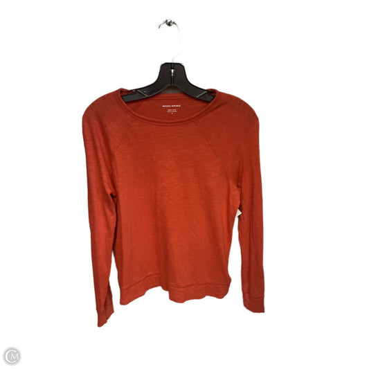 Top Long Sleeve Basic By Banana Republic In Orange, Size: S