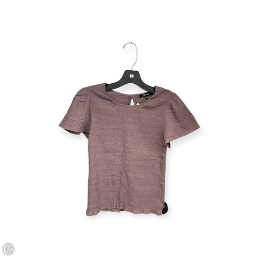 Top Short Sleeve By Madewell In Mauve, Size: S