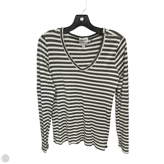 Top Long Sleeve By Michael Stars In Black & White, Size: M