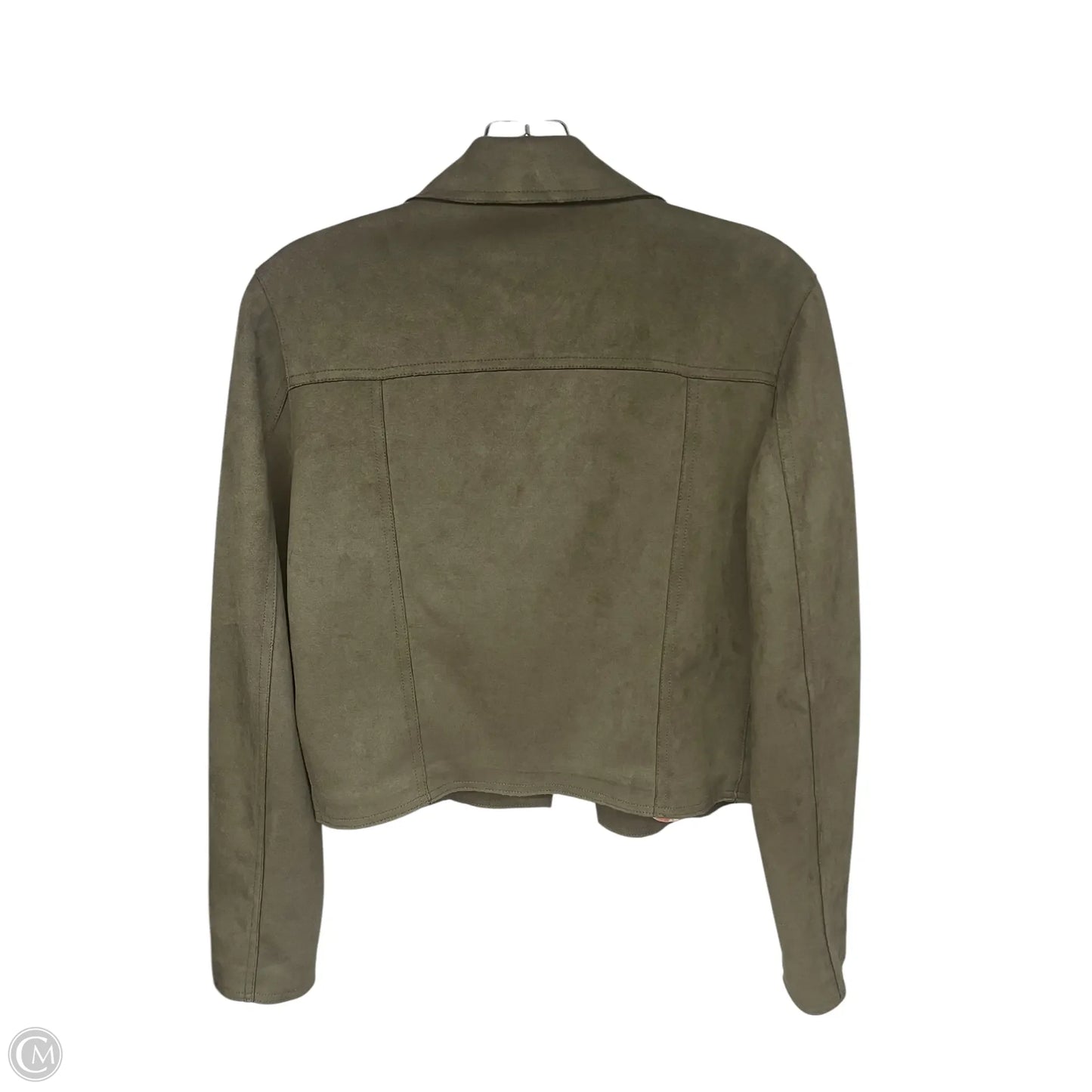 Jacket Moto By Anthropologie In Green, Size: M