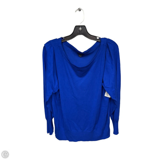 Sweater By Ann Taylor In Blue, Size: L
