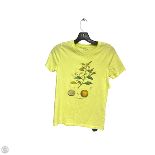 Top Short Sleeve Basic By J. Crew In Yellow, Size: Xxs