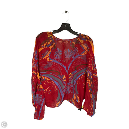 Top Long Sleeve By Free People In Red, Size: S