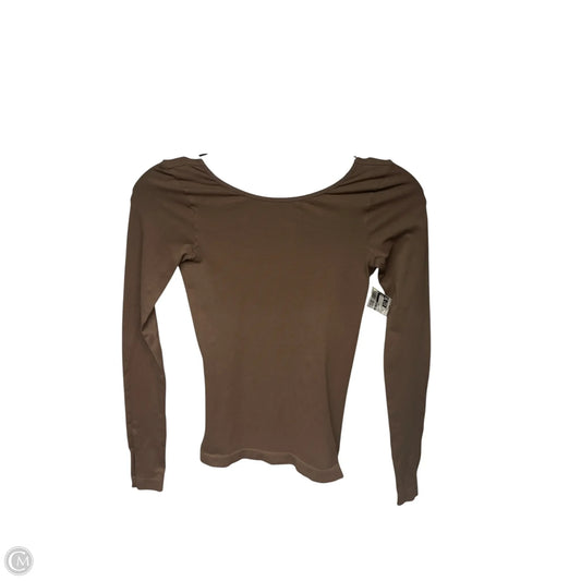 Top Long Sleeve Basic By Free People In Brown, Size: Xs
