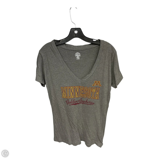 Athletic Top Short Sleeve By Clothes Mentor In Grey, Size: M