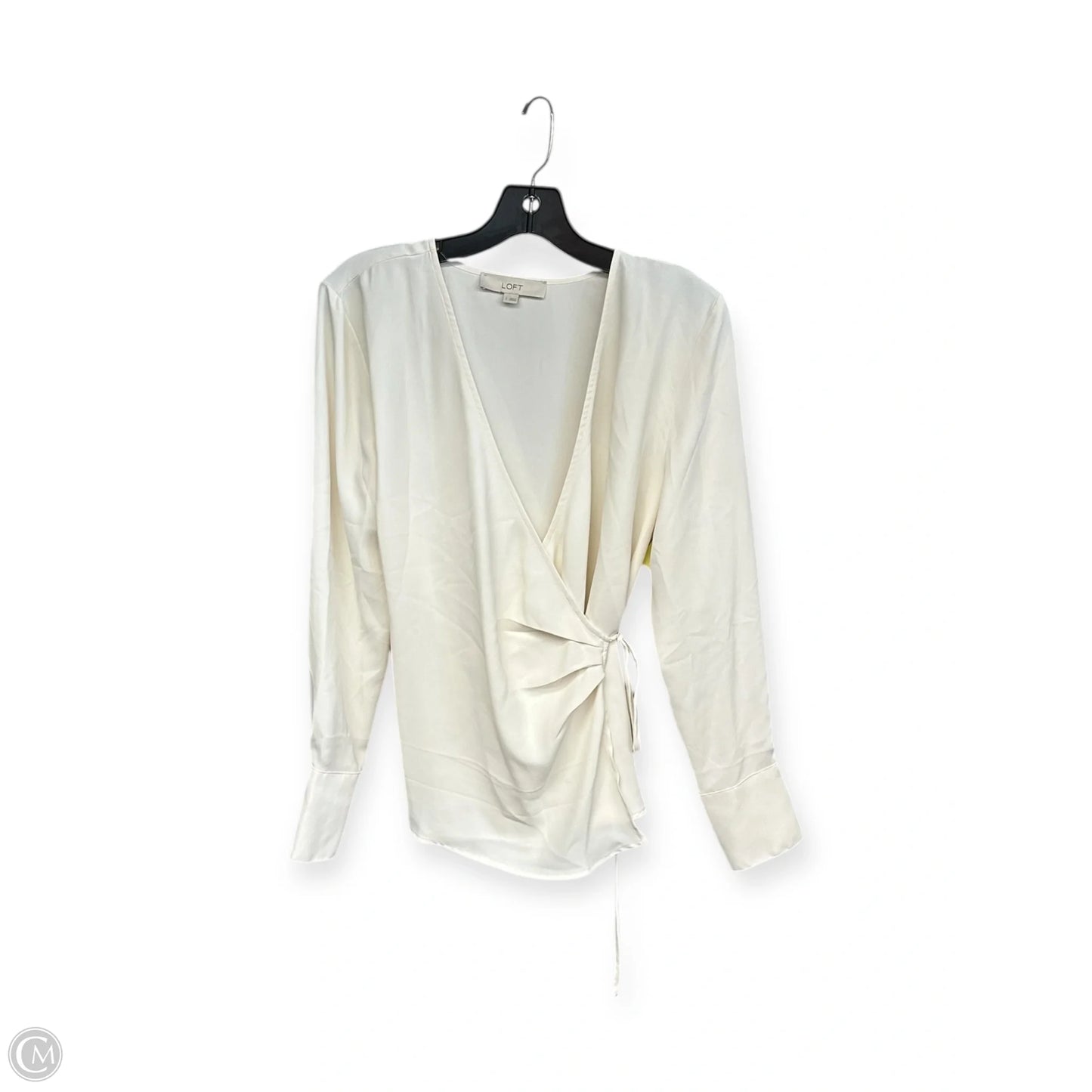 Top Long Sleeve By Loft In Cream, Size: S
