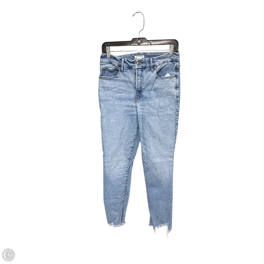 Jeans Straight By Good American In Blue Denim, Size: 8
