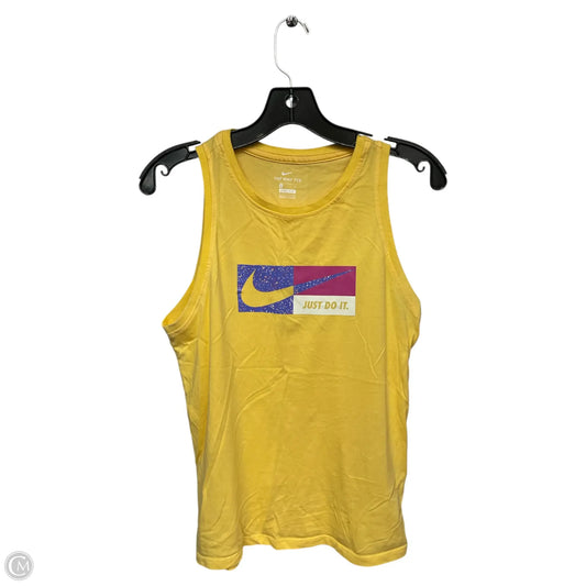 Athletic Tank Top By Nike Apparel In Yellow, Size: S