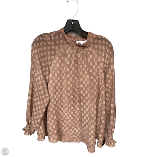 Top Long Sleeve By Dr2 In Brown, Size: M