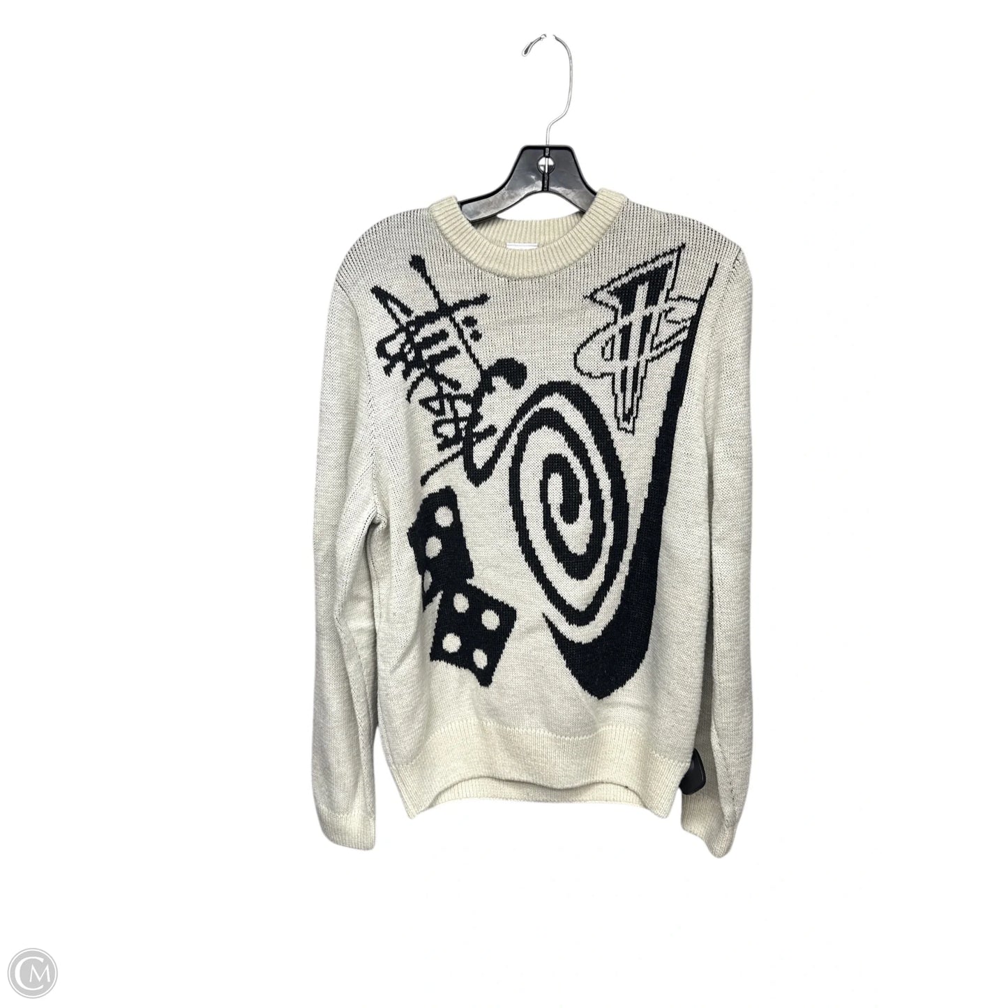 Sweater By Nike Apparel In Black & Cream, Size: Xs