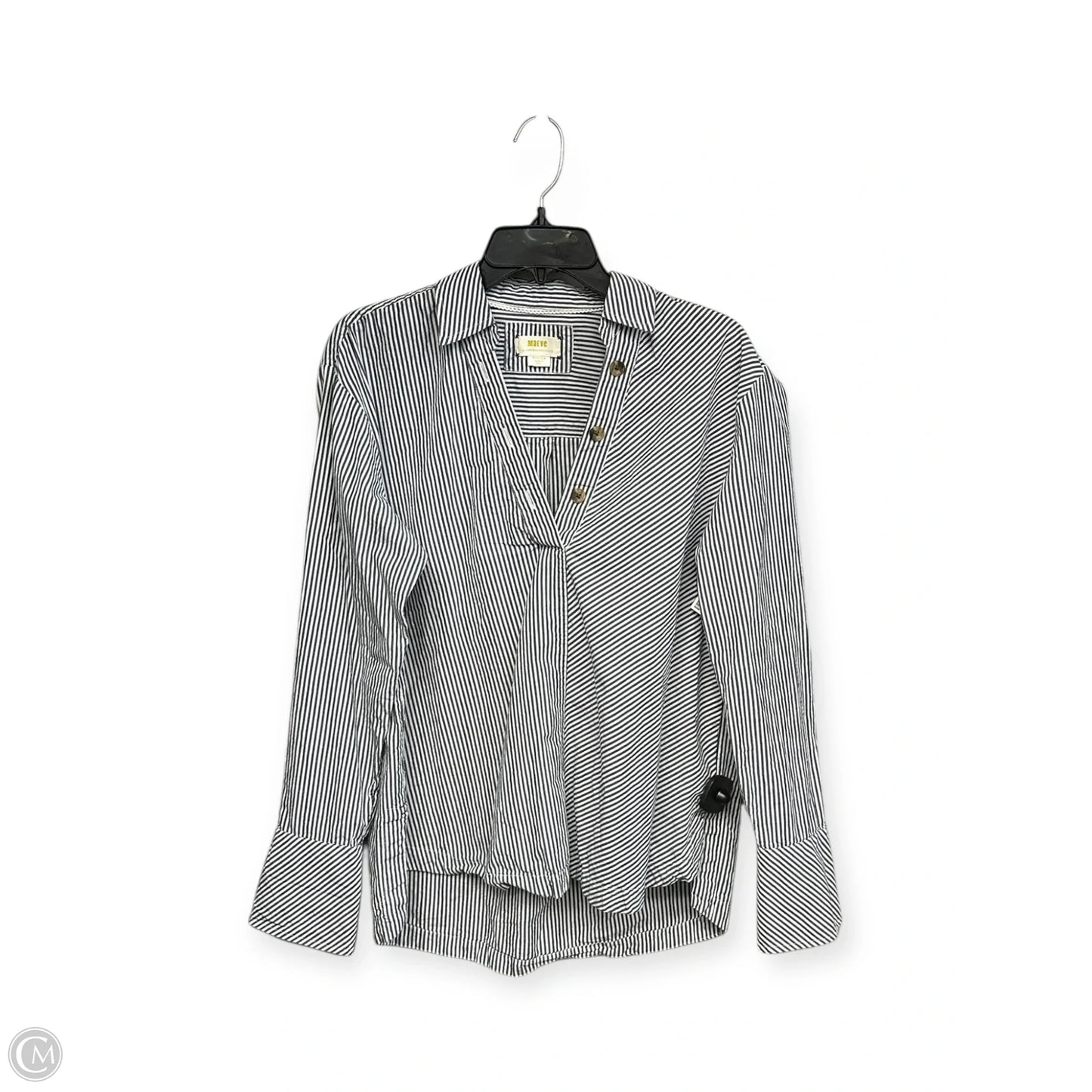 Top Long Sleeve By Maeve In Striped Pattern, Size: M