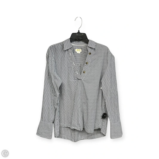 Top Long Sleeve By Maeve In Striped Pattern, Size: M