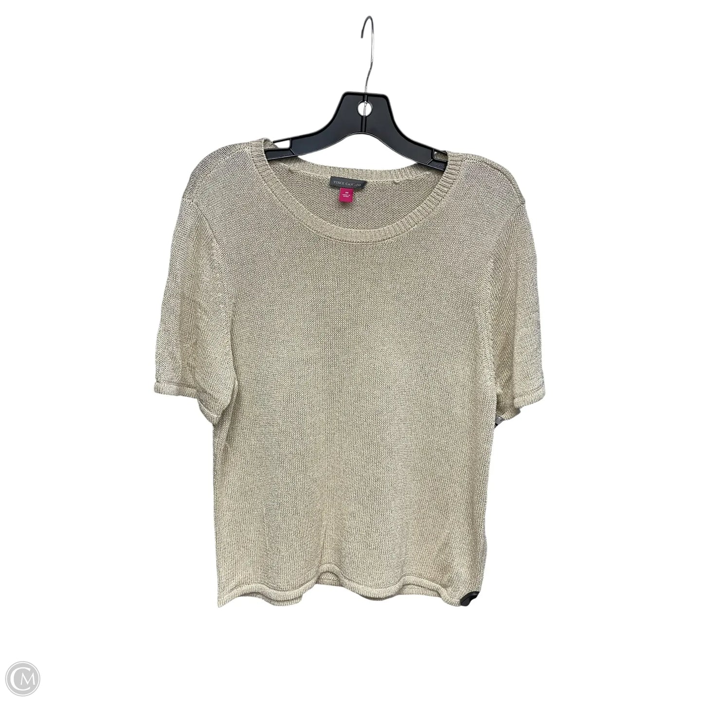 Top Short Sleeve By Vince Camuto In Gold, Size: M