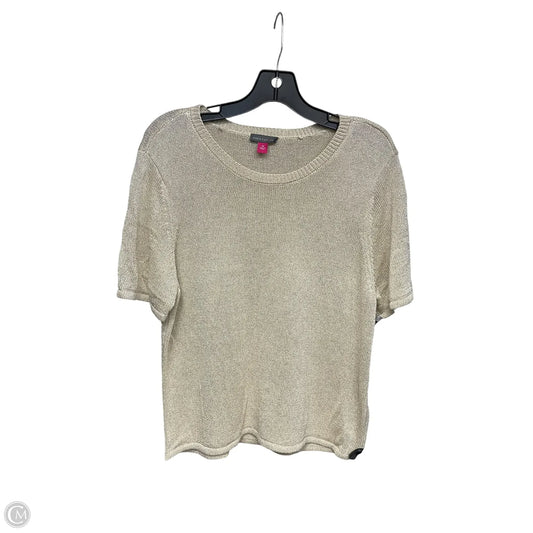 Top Short Sleeve By Vince Camuto In Gold, Size: M