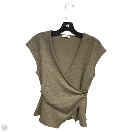 Top Sleeveless By Zara In Brown, Size: M