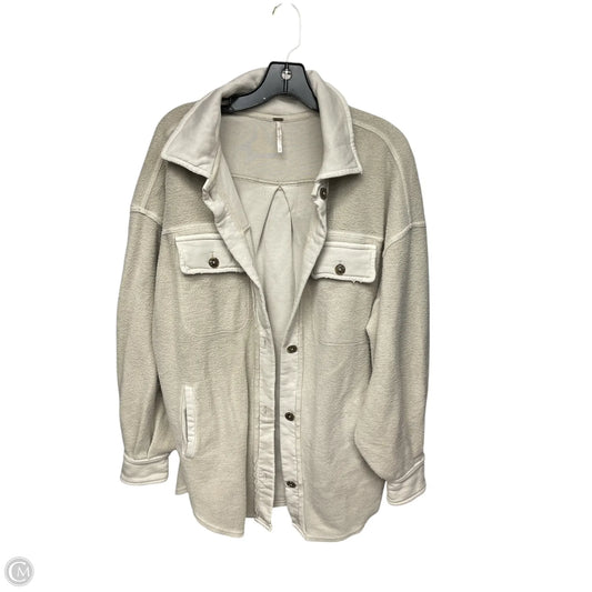 Jacket Shirt By Free People In Taupe, Size: S