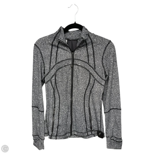 Athletic Jacket By Lululemon In Black & White, Size: 6