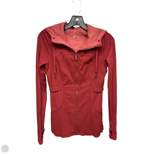 Athletic Jacket By Lululemon In Red, Size: S