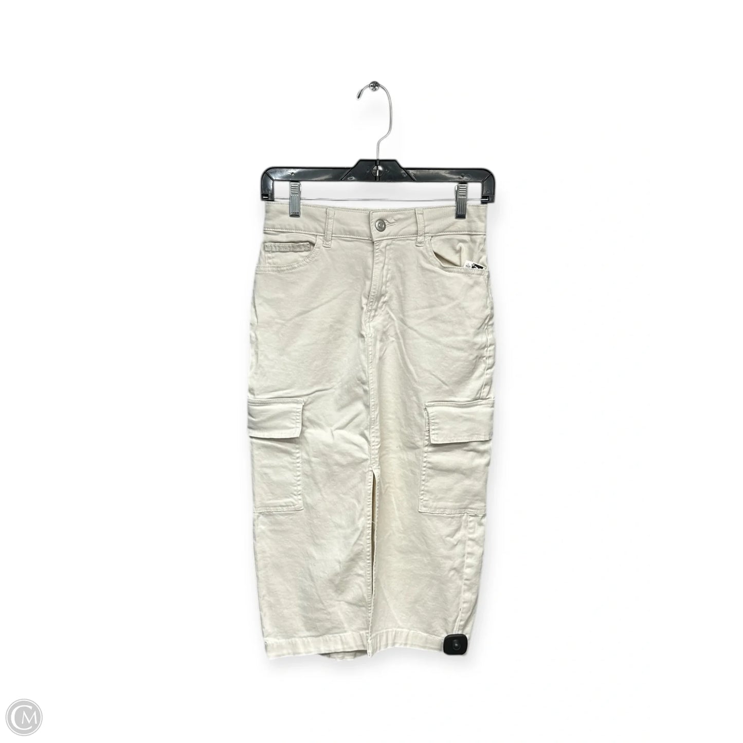 Skirt Midi By Clothes Mentor In Cream, Size: Xxs