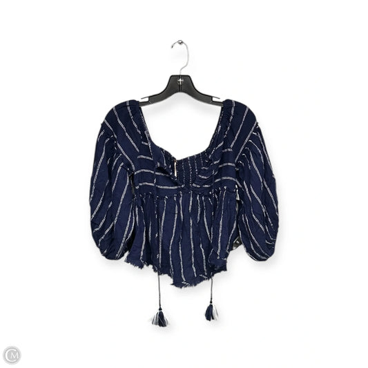 Top 3/4 Sleeve By Free People In Navy, Size: Xs
