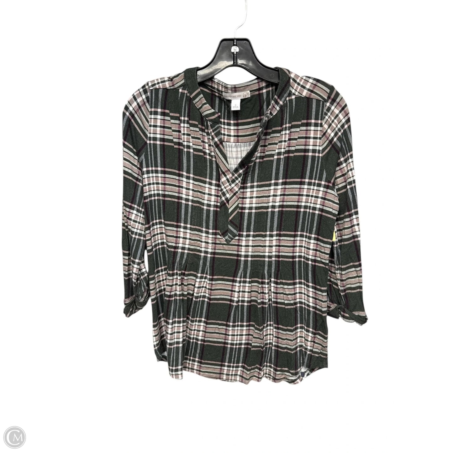 Top Long Sleeve By Westport In Green & Pink, Size: S