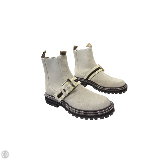 Boots Ankle Flats By Clothes Mentor In Taupe, Size: 8