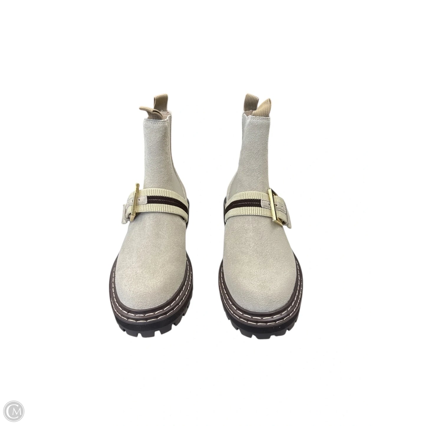 Boots Ankle Flats By Clothes Mentor In Taupe, Size: 8