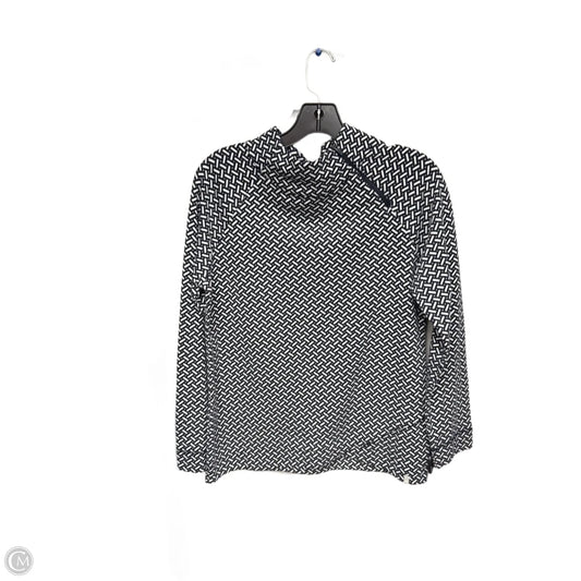 Top Long Sleeve By Talbots In Blue & White, Size: S