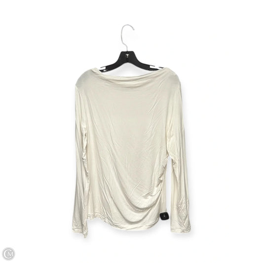 Top Long Sleeve By Athleta In Cream, Size: L