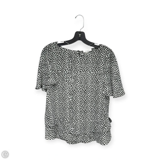 Top Short Sleeve By Sioni In Black & White, Size: S