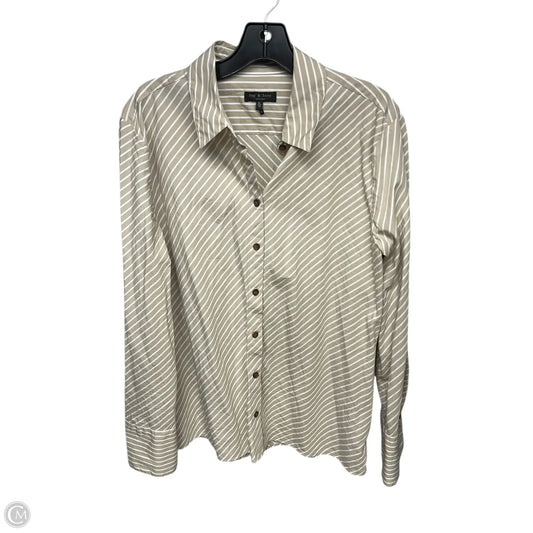 Top Long Sleeve By Rag And Bone In Cream & White, Size: Xl