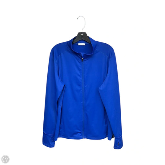 Athletic Jacket By Clothes Mentor In Blue, Size: Xxl