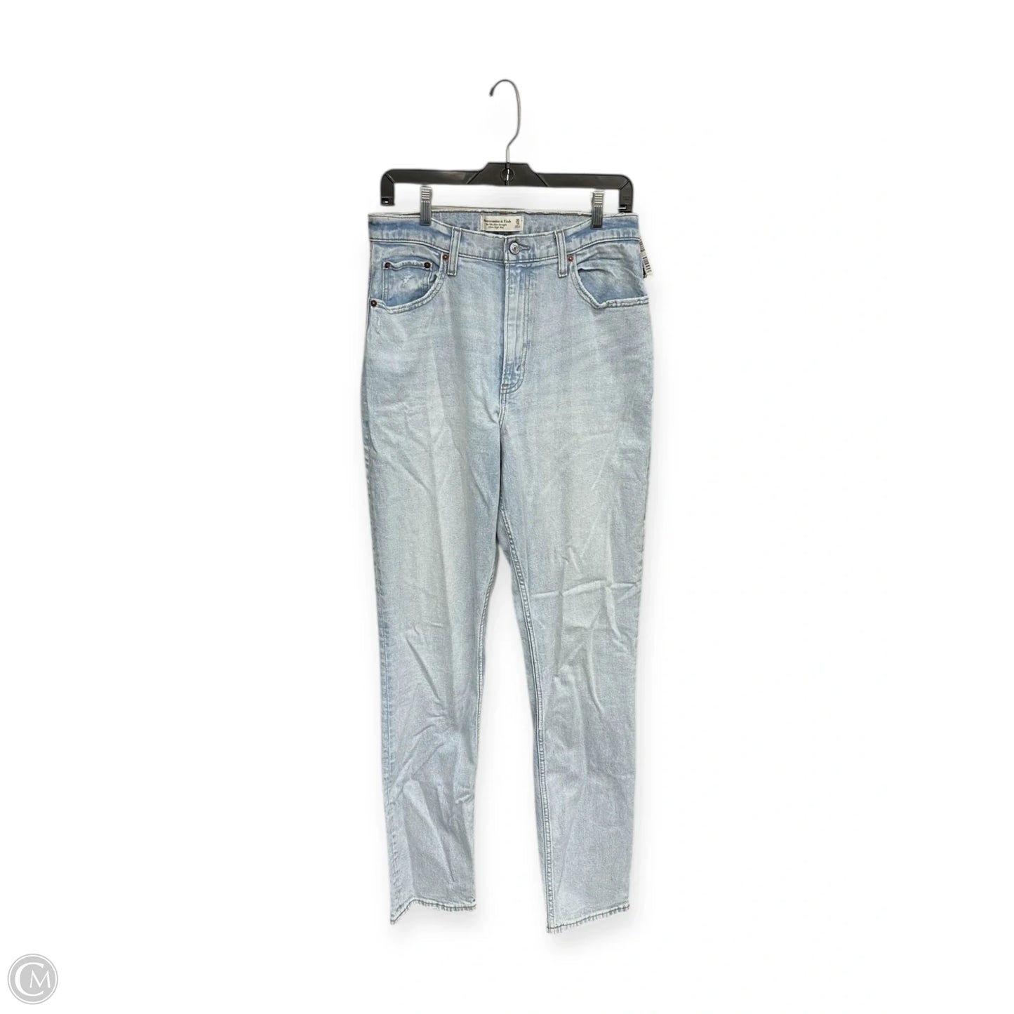 Jeans Straight By Abercrombie And Fitch In Blue Denim, Size: 10l