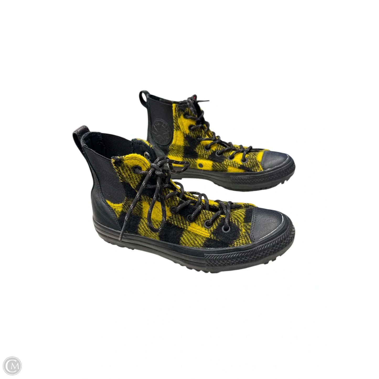 Shoes Sneakers By Converse In Black & Yellow, Size: 8