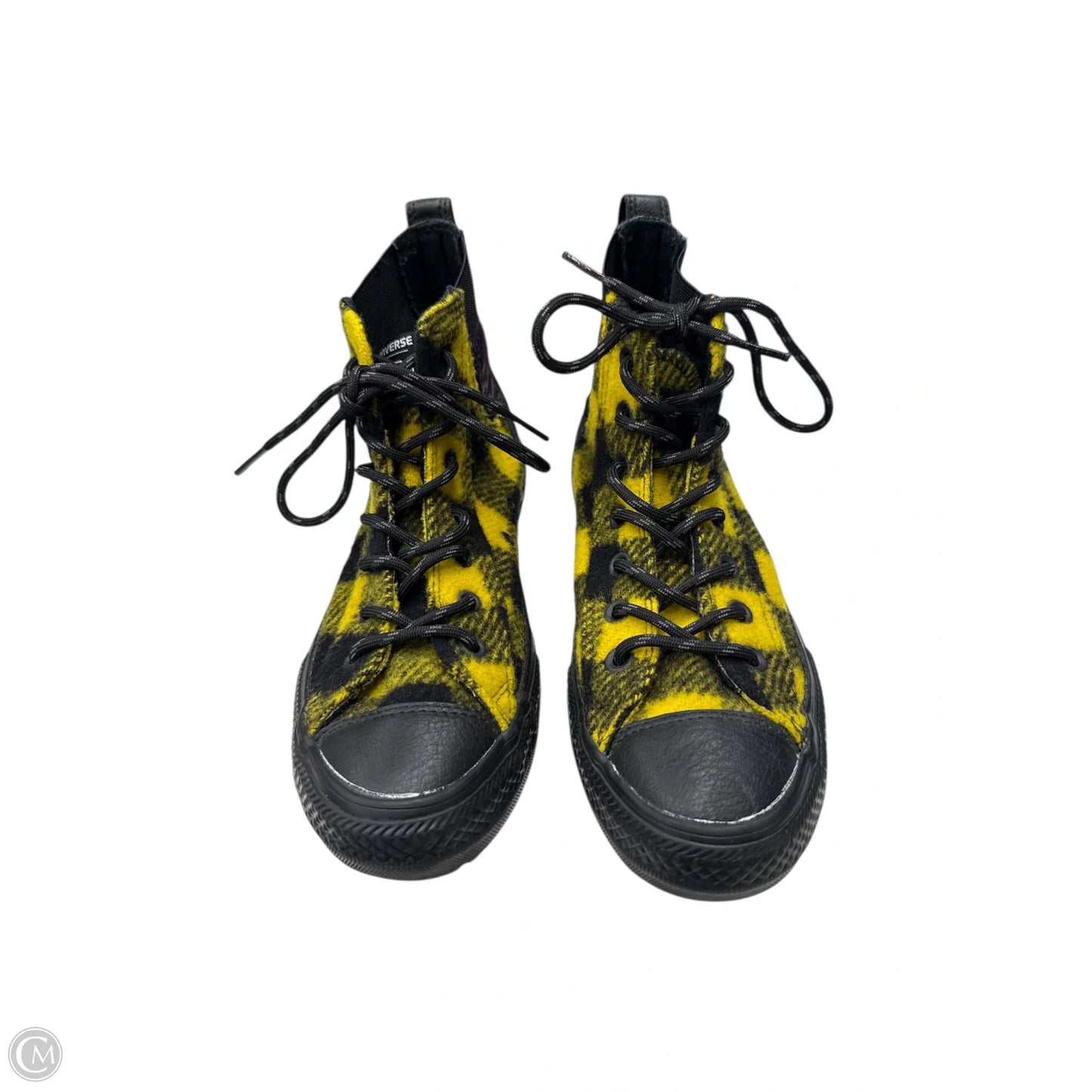 Shoes Sneakers By Converse In Black & Yellow, Size: 8