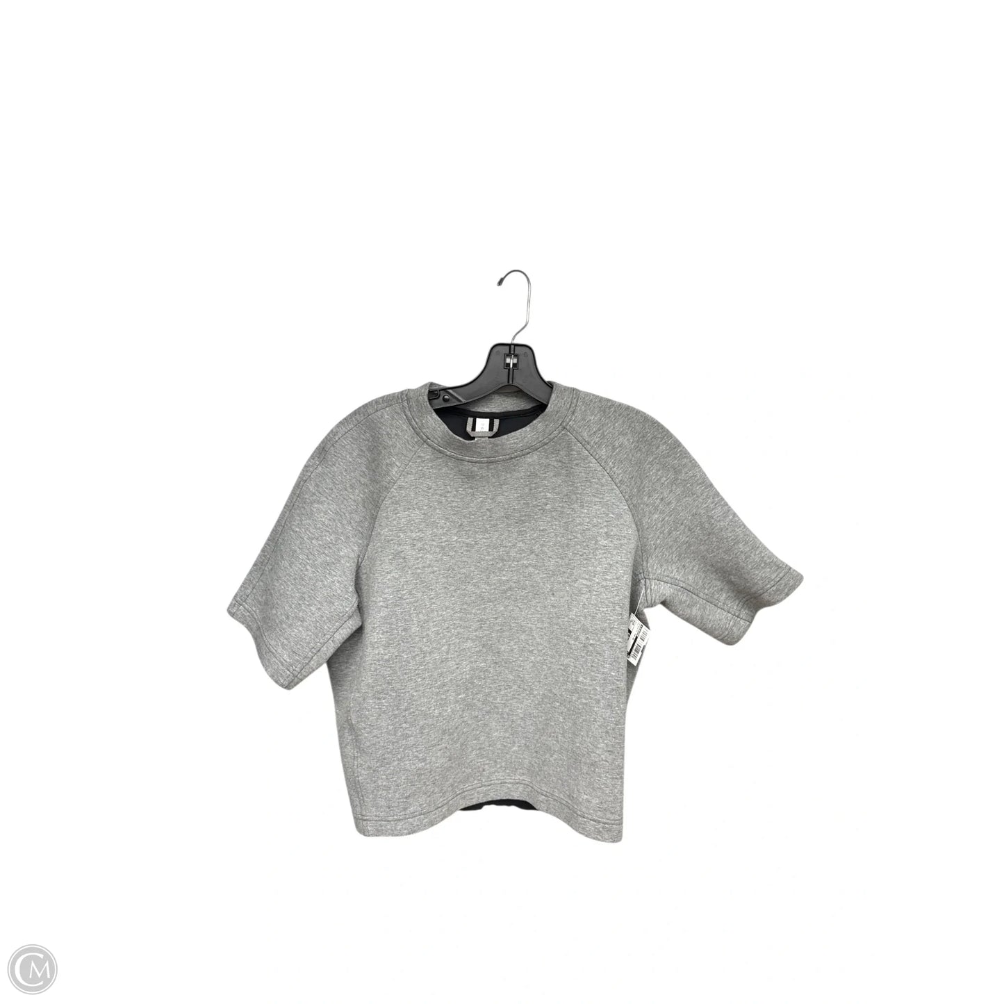 Athletic Top Short Sleeve By Lululemon In Grey, Size: 10