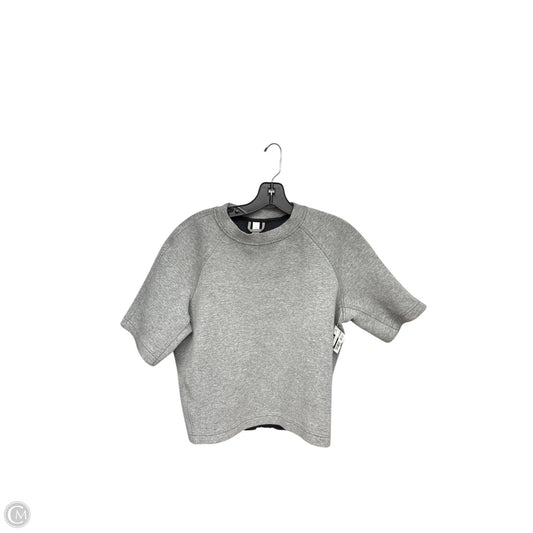 Athletic Top Short Sleeve By Lululemon In Grey, Size: 10