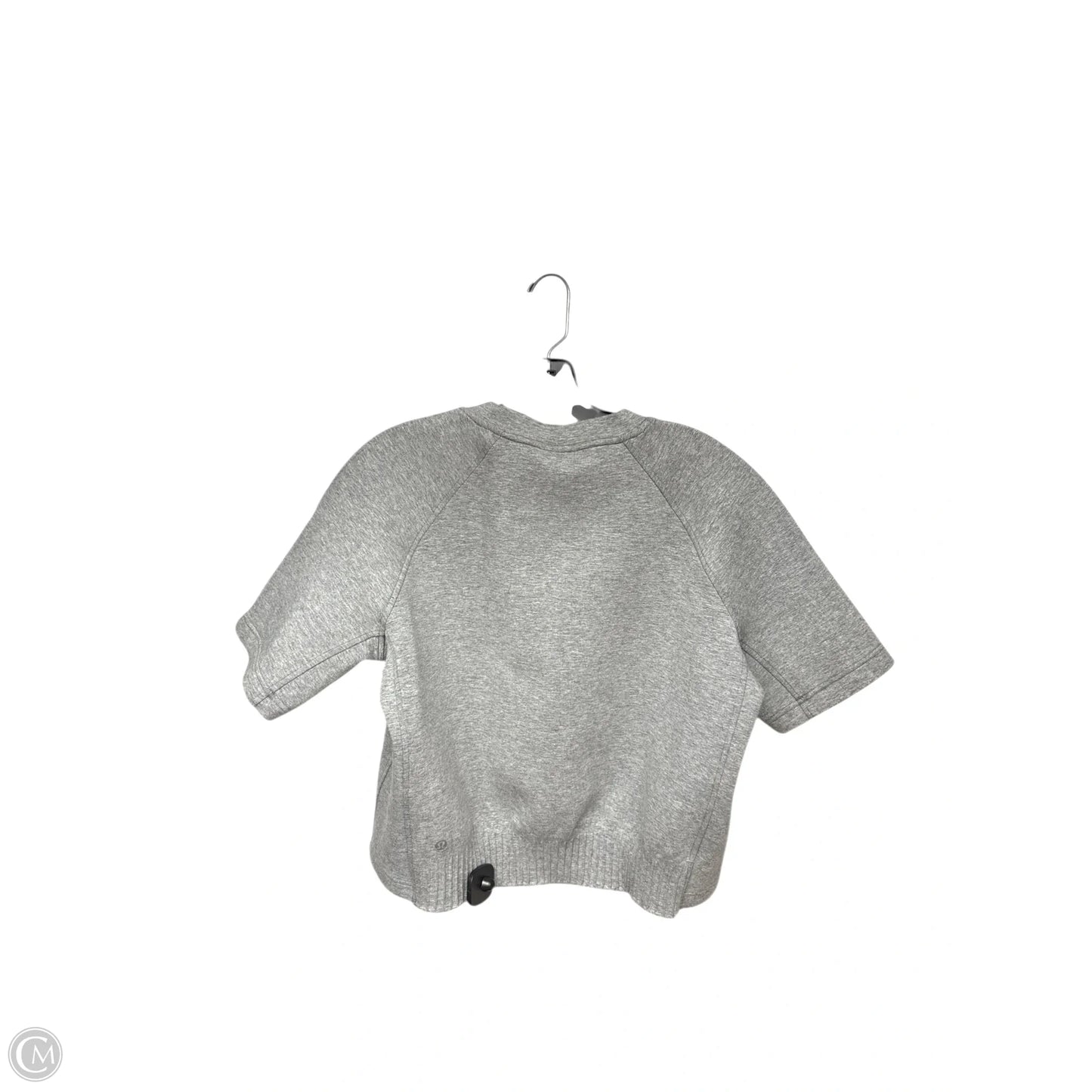 Athletic Top Short Sleeve By Lululemon In Grey, Size: 10