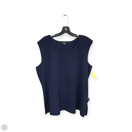Top Sleeveless By Misook In Navy, Size: Xl