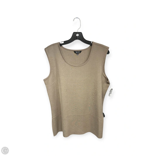 Top Sleeveless By Misook In Tan, Size: L