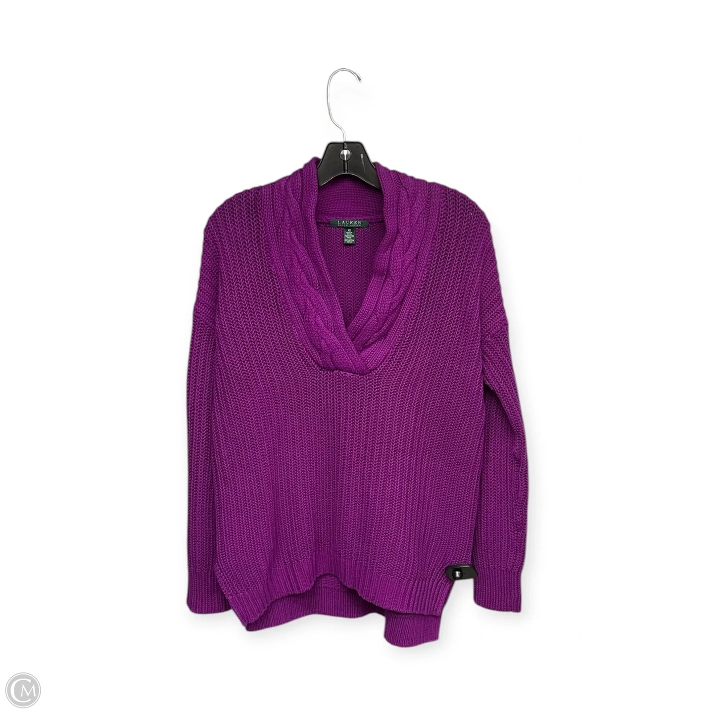 Sweater By Lauren By Ralph Lauren In Purple, Size: Xs